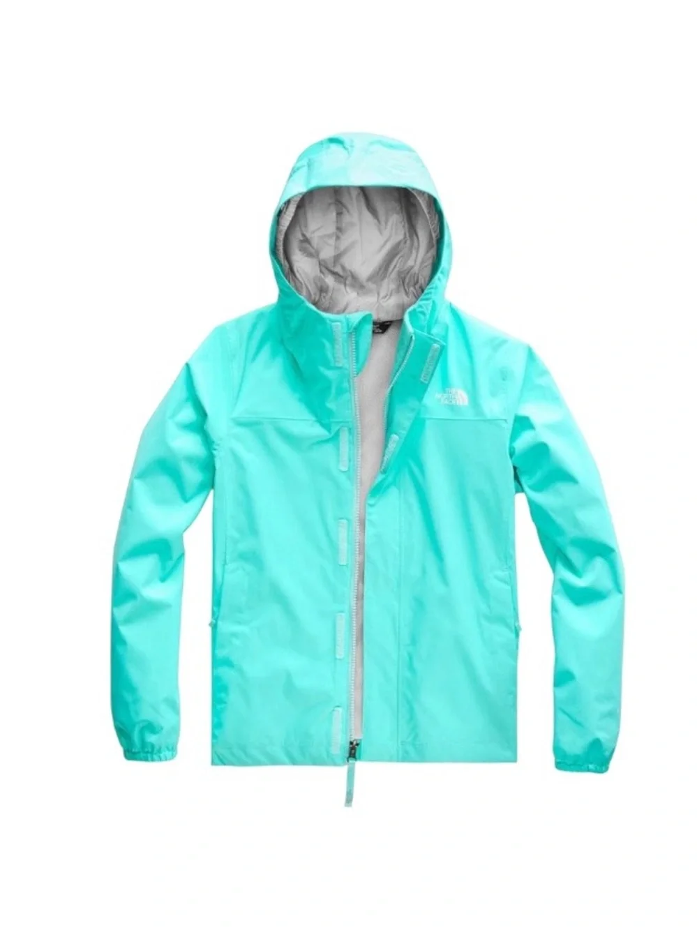 The North Face Girls Resolve Reflective Lightweight Rain Jacket M 10/12 Mint
